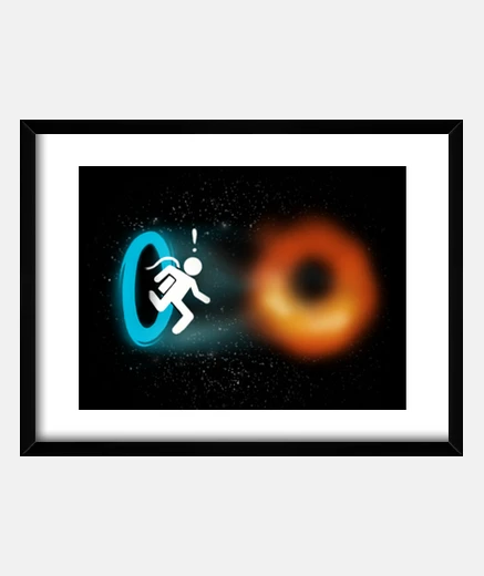 Cadre portail - trou noir - astronaute de l&#39;espace