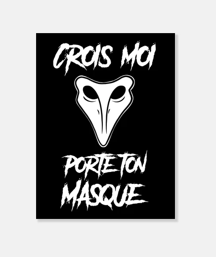 Tableau Porte ton masque - médecin de peste