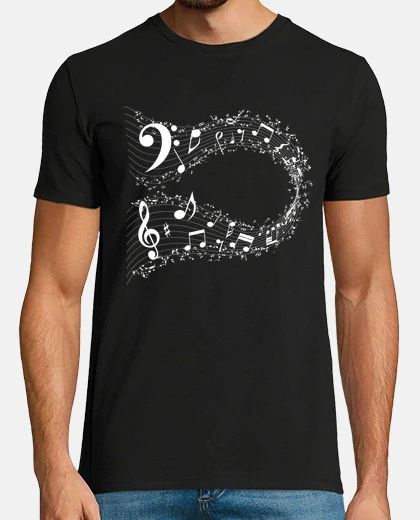 Tee-shirt Portée musique clé de sol et de fa