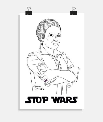 Poster porter stop wars mónica jiménez art