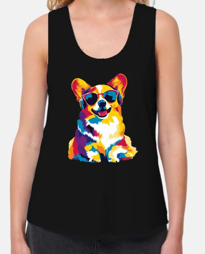 Tee-shirt portrait de corgi avec illustration de 