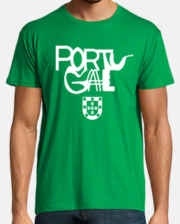 portugal t-shirt texte bouclier bl