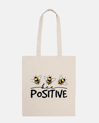 Sac positive attitude abeille bee positif sac étudiante agenda fourre-tout 