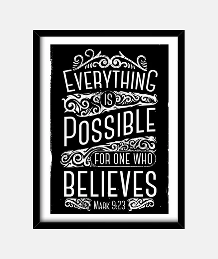 Framed positive message frame retro style
