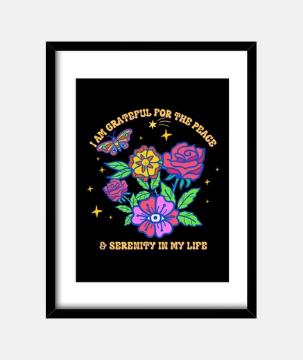 Framed positive vibes in the nature