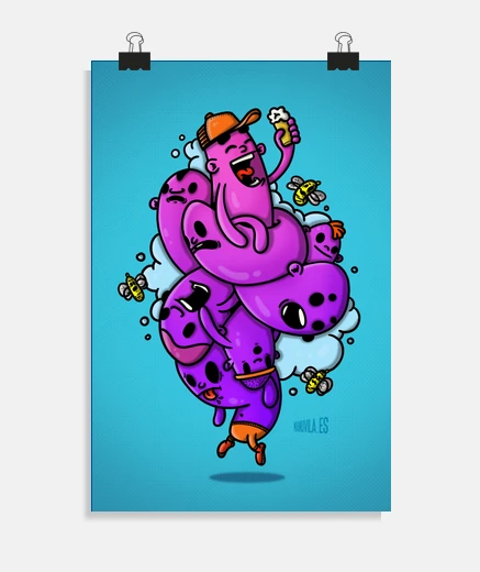 Poster post fête couleur