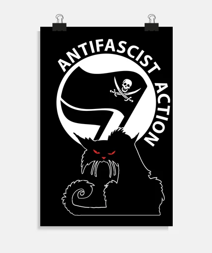Poster poster - cat antifa international pirate