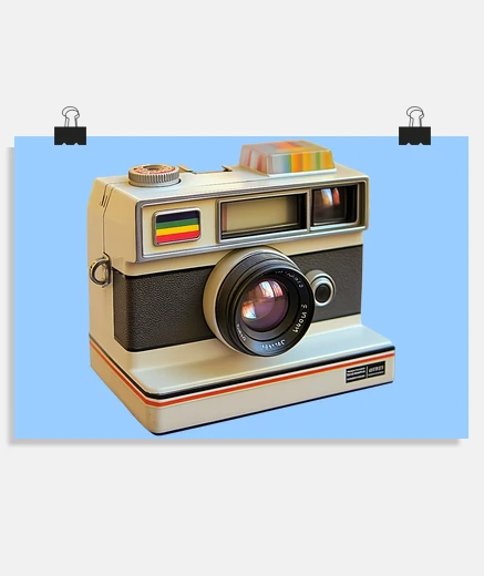 Póster póster de cámara instantánea polaroid para oficina, sala de estar, laboratorio, tienda, barman, muse