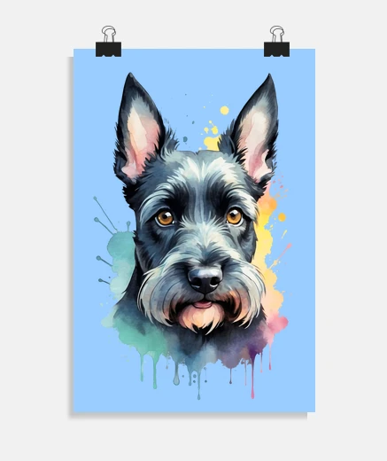 Poster poster del negozio di poster del negozio di cani scottish terrier