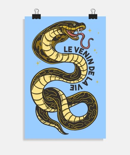 Poster poster del tatuatore del tatuaggio del serpente cobra poster del laboratorio dell&#39;officina del g