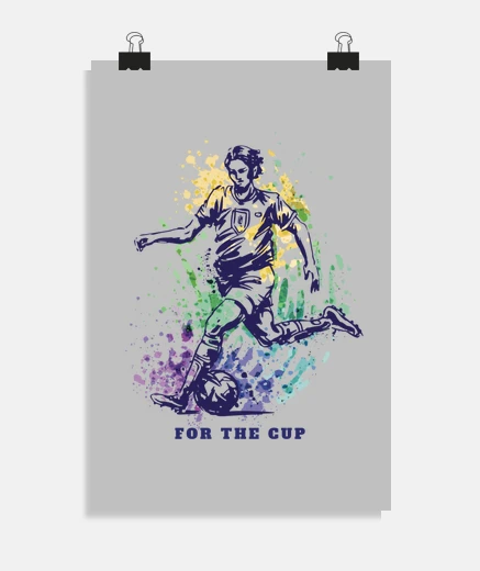 Poster poster della coppa, per la decorazione o l&#39;home staging, la coppa del mondo di calcio, go bl