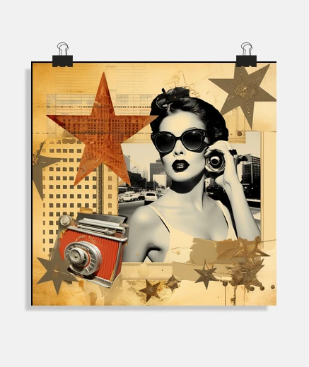 Poster poster delle dieci stelle migliori di hollywood anni &#39;50 poster vintage il migliore