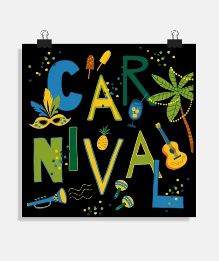 Poster poster di giorno e notte della parata di samba del carnevale di rio brasile