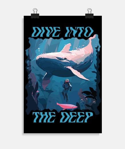 Poster poster di immersioni subacquee balene orca club soggiorno studio camera da letto