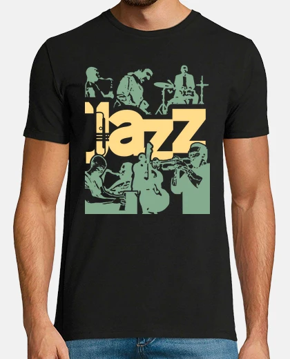 T-shirt poster di jazz band syle