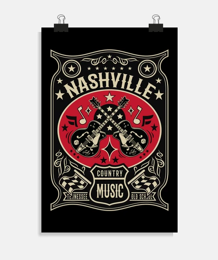 Poster poster di musica country rockabilly nashville tennessee usa