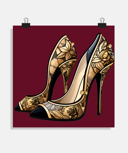 Poster poster di scarpe di lusso stilista italia poster