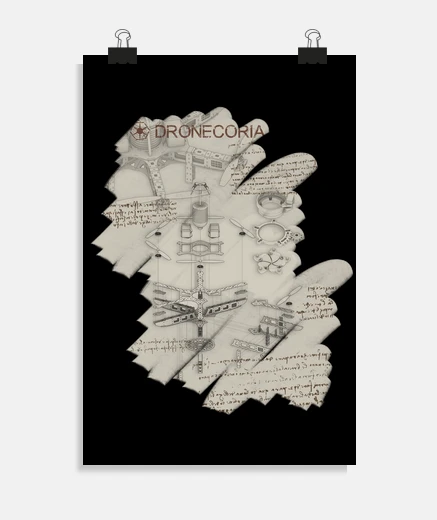 Poster poster dronecoria v6 sketch da vinci