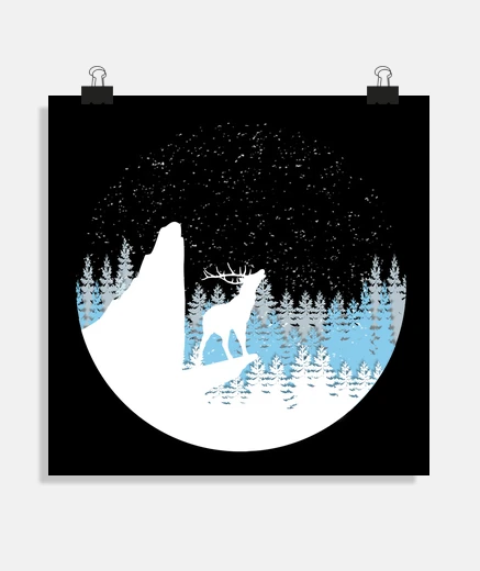 Poster poster forest winter