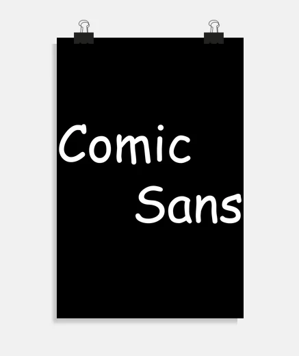 Poster poster fumetti sans white