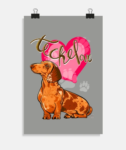 Poster poster gray background. dog dog 003