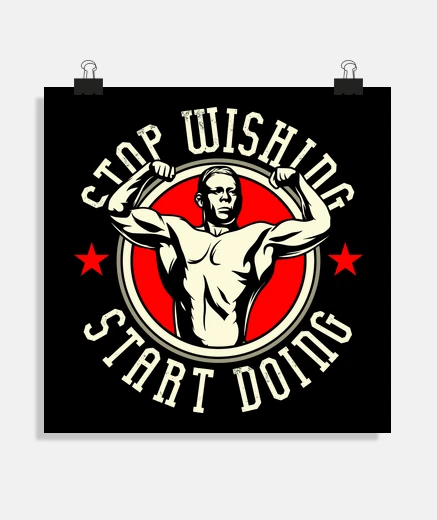 Poster poster gym sport bodybuilding retro style gym bodybuilder