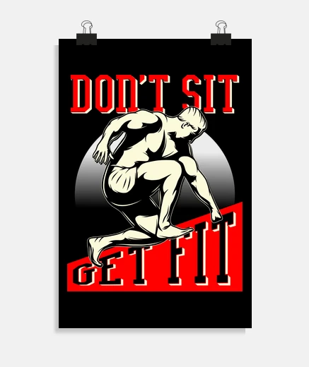 Poster poster gym sport bodybuilding retro style gym bodybuilder