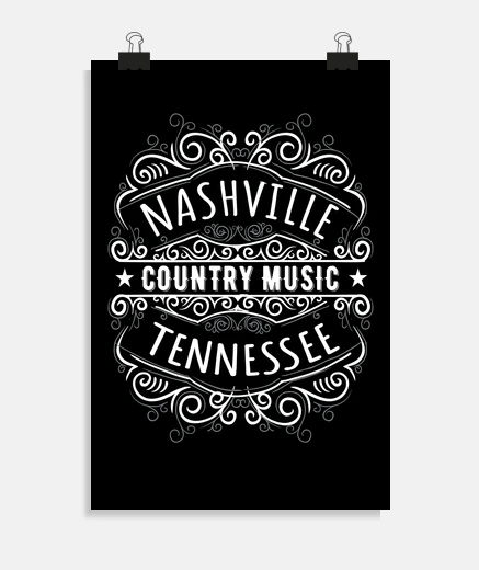 Poster poster nashville tennessee musica country vintage vintage usa rockabilly