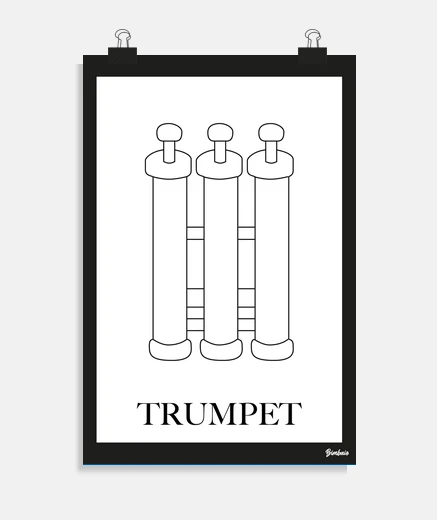 Poster poster tromba minimalista 20x30cm