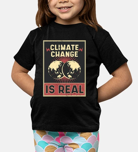 Abbigliamento poster vintage del cambiamento climatic