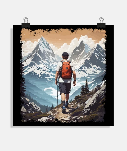 Poster poster vintage per escursioni in montagna ufficio soggiorno idea regalo negozio stand poster