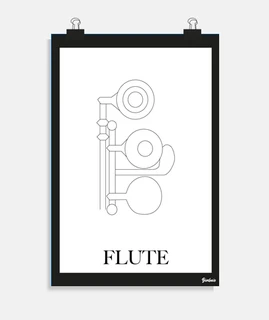 poster di flauto ista minimal