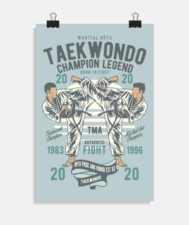 poster martial arts sport Korea taekwondo