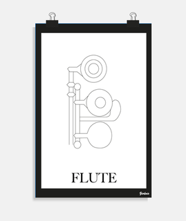 Póster minimalista Flute