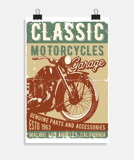 Póster Moteros Moto Bikers Vintage 1963