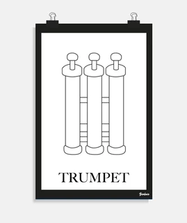 poster tromba minimalista 20x30cm