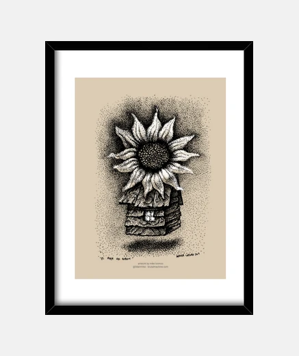Quadro potere del girasole - disegno