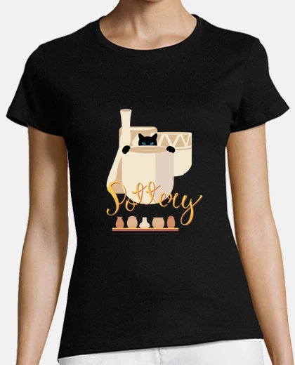 Playera pottery with cat
