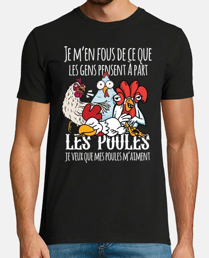 Tee-shirt Poules Humour Fermier Cadeau Rigolo