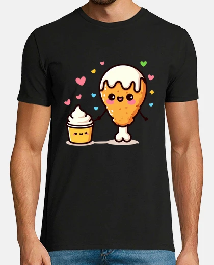 Tee-shirt poulet mayo mayonnaise couple