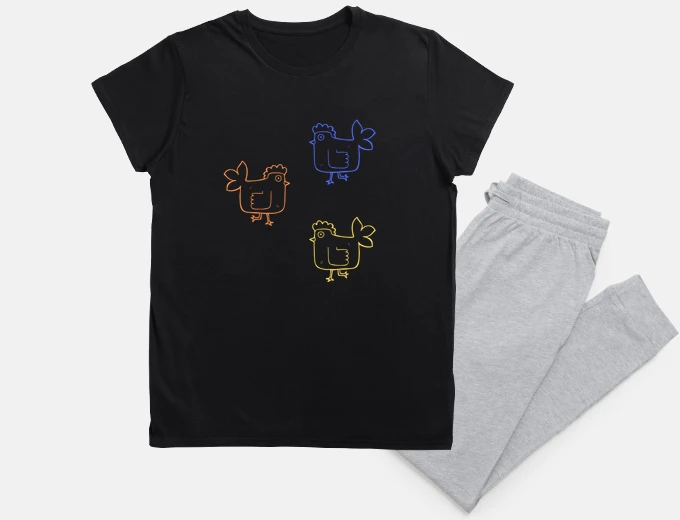 Pyjama Poulets de plusieurs couleurs