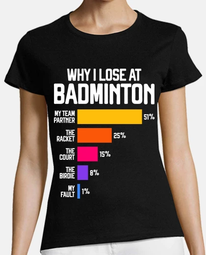 Tee-shirt pourquoi je perds au badminton
