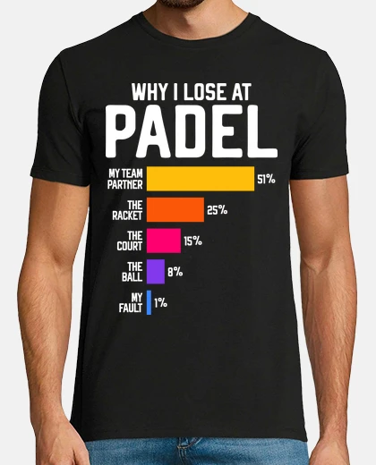 Tee-shirt pourquoi je perds au padel