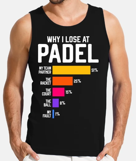 Tee-shirt pourquoi je perds au padel