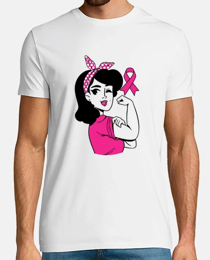 Tee-shirt pouvoir de la femme cancer du sein
