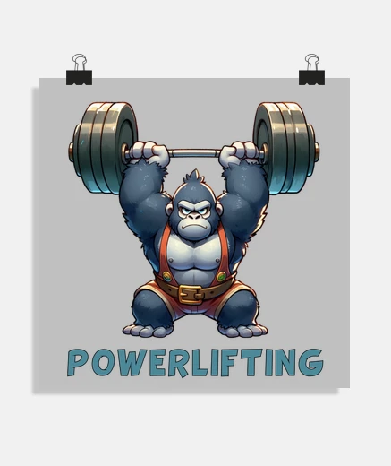 Poster Powerlifting Gorilla