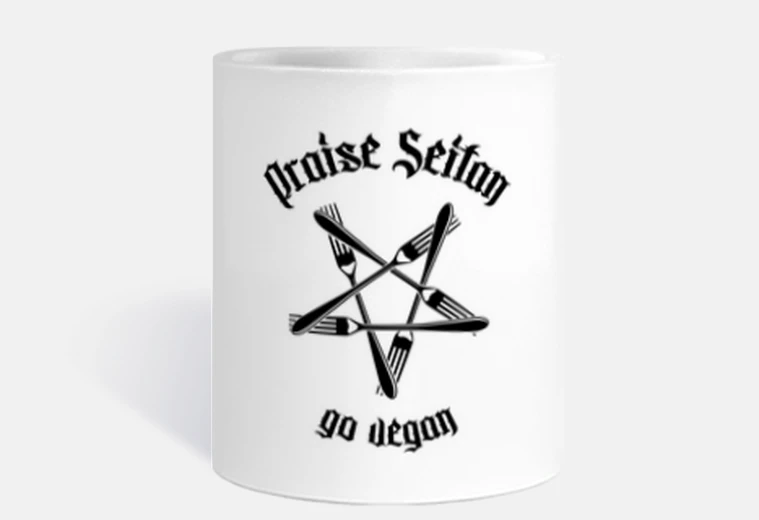 Taza Praise Seitan - Go vegan 1.1 (negro)