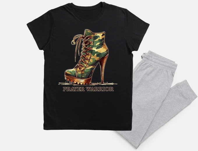 Pyjama Prayer Warrior Camouflage High Heels