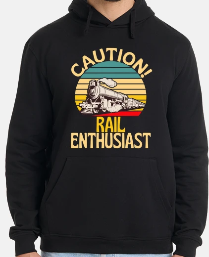 Sudadera precaución entusiasta del tren amante d