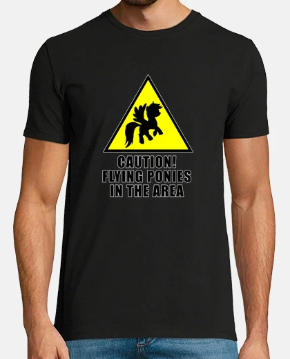 Camiseta precaución! ponis volar!